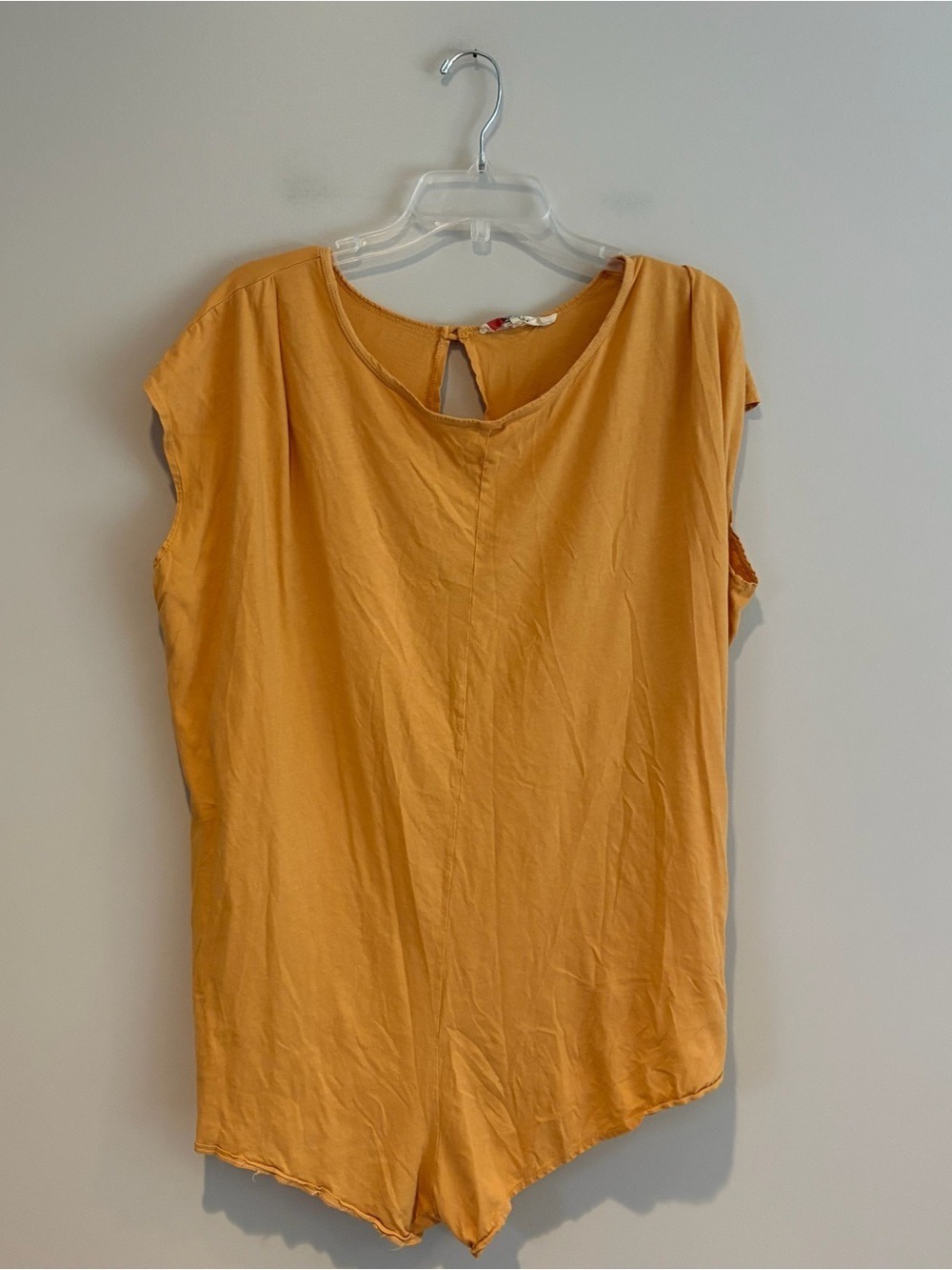 FP Beach by Free People Mustard Cap Sleeve Lightweight Romper Size S